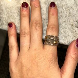 David Yurman crossover ring, size 6!